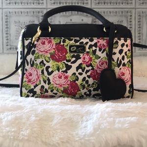 Convertible Animal Print and Roses Purse